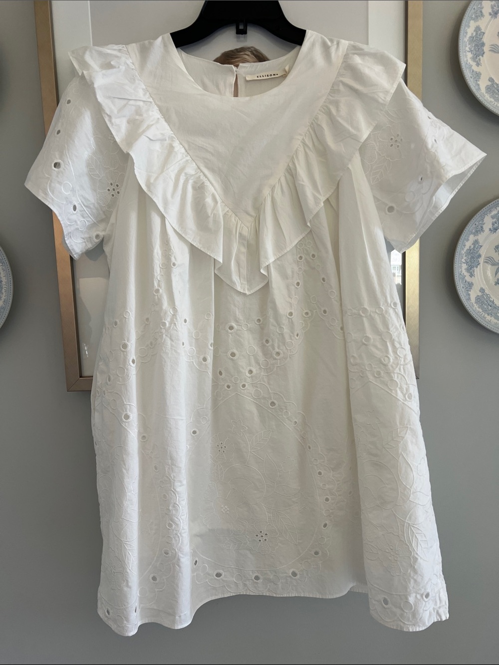 Ellison White Scoop Neck dress